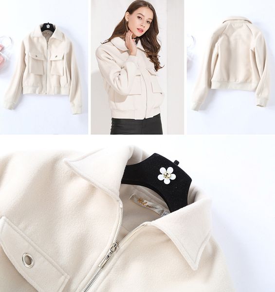 item women casual woollden jacket short coat autumn and winter double sided velvet coat for female jackets #6072 s, Black;brown
item women casual woollden jacket short coat autumn and winter double sided velvet coat for female jackets #6072 s, Black;brown