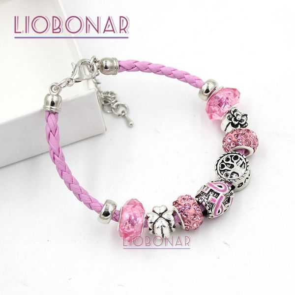 charm bracelets arrival pink leather family tree ribbon breast cancer awareness jewelry gift for center foundation, Golden;silver
charm bracelets arrival pink leather family tree ribbon breast cancer awareness jewelry gift for center foundation, Golden;silver