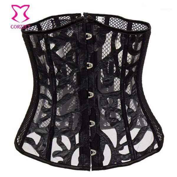 black fishnet leather underbust corset bustier lingerie espartilhos e corpetes corsets gothic clothing korsett for women1, Black;white
black fishnet leather underbust corset bustier lingerie espartilhos e corpetes corsets gothic clothing korsett for women1, Black;white