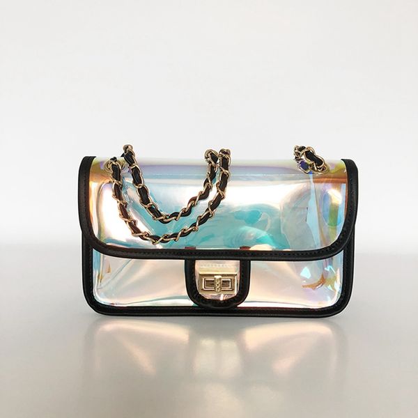 fashion women handbags laser clear transparent tote hologram handbag purse messenger transparent pvc shoulder chain bags, Black;red
fashion women handbags laser clear transparent tote hologram handbag purse messenger transparent pvc shoulder chain bags, Black;red