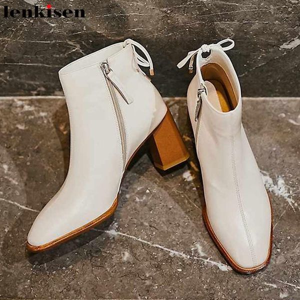 boots lenkisen genuine leather elegant lace up ladies shoes round toe high heels solid side zipper winter warm women ankle l0f31, Black
boots lenkisen genuine leather elegant lace up ladies shoes round toe high heels solid side zipper winter warm women ankle l0f31, Black