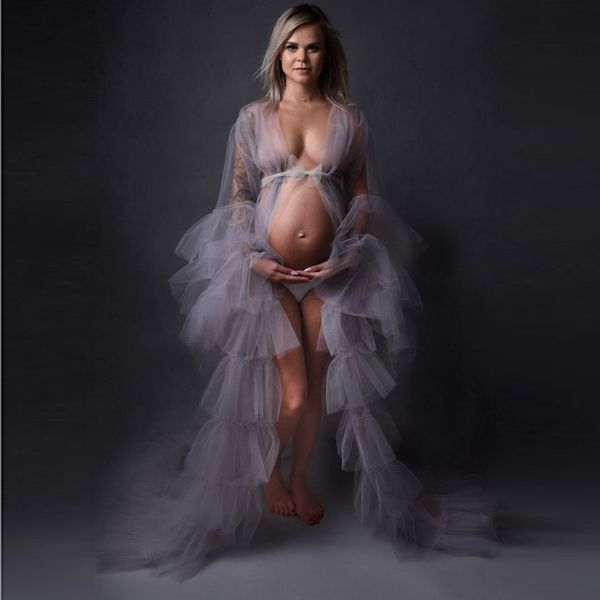 maternity shoot gray prom dresses robes for women sheer long sleeve with ruffles tiered prom gowns tulle abiye vestido de fiesta lj201125, White;black
maternity shoot gray prom dresses robes for women sheer long sleeve with ruffles tiered prom gowns tulle abiye vestido de fiesta lj201125, White;black