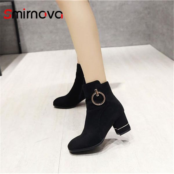 smirnova 2020 new arrival thick heels ladies boots elegant high heels ankle boots autumn winter street style woman black
smirnova 2020 new arrival thick heels ladies boots elegant high heels ankle boots autumn winter street style woman black