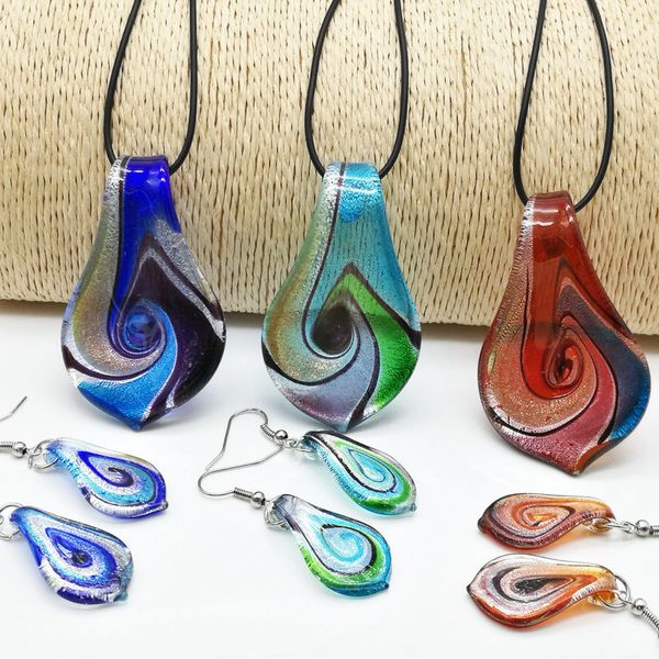 fashion 3set glass murano floral leaf shape pendant necklace earrings jewelry set 201222, Slivery;crystal
fashion 3set glass murano floral leaf shape pendant necklace earrings jewelry set 201222, Slivery;crystal