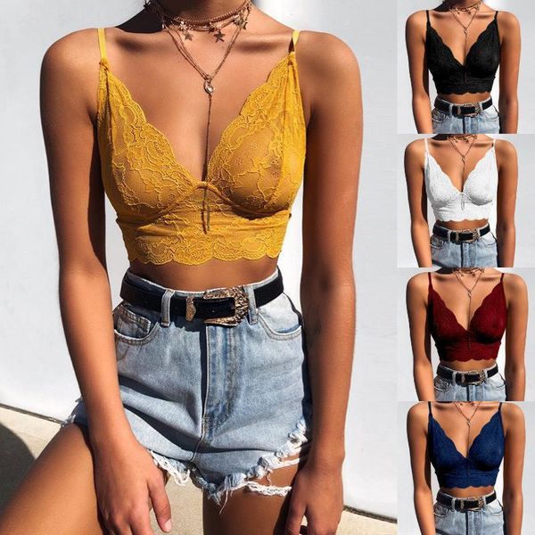 low cut v-neck bra summer women camis see through mesh lace jacquard casual cropped ladies spaghetti strap tank, White
low cut v-neck bra summer women camis see through mesh lace jacquard casual cropped ladies spaghetti strap tank, White