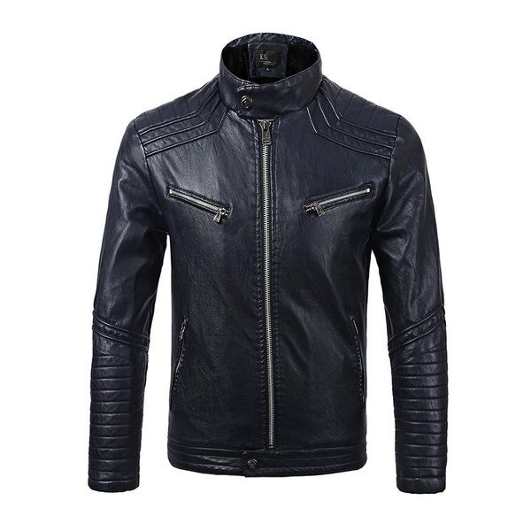 men's coat leather biker jacket men's pu coat leather jacket, Black;brown