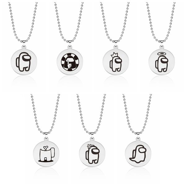 new among us anime doll stainless steel pendant among us game peripheral men's and women's necklaces
new among us anime doll stainless steel pendant among us game peripheral men's and women's necklaces
