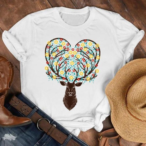 women lady love flower floral deer cute fashion 90s printing shirt clothes tshirt tee womens female print t graphic t-shirt, White
women lady love flower floral deer cute fashion 90s printing shirt clothes tshirt tee womens female print t graphic t-shirt, White