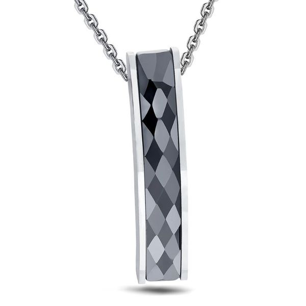 black ceramic simple pendant necklace with o stainless steel chain necklace for women jewelry, Silver
black ceramic simple pendant necklace with o stainless steel chain necklace for women jewelry, Silver