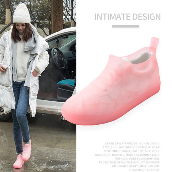pvc waterproof reusable covers rubber slip-resistant rain boot overshoes men&women shoes accessories q1218
pvc waterproof reusable covers rubber slip-resistant rain boot overshoes men&women shoes accessories q1218