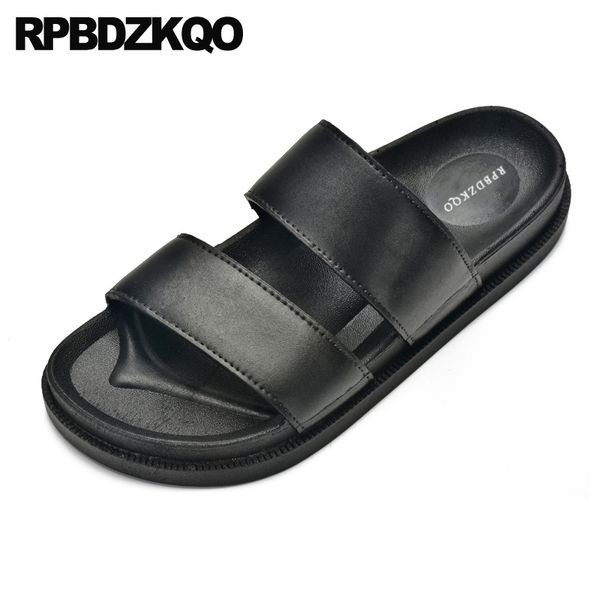 slip on water flat mens sandals 2019 summer outdoor shoes black fashion slippers open toe slides large size waterproof 45 beach t200420