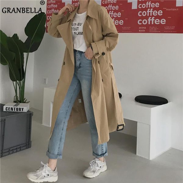 women's stylish double breasted trench coat outwear belted korean style large size loose casual chic windbreaker female clothes1, Tan;black
women's stylish double breasted trench coat outwear belted korean style large size loose casual chic windbreaker female clothes1, Tan;black