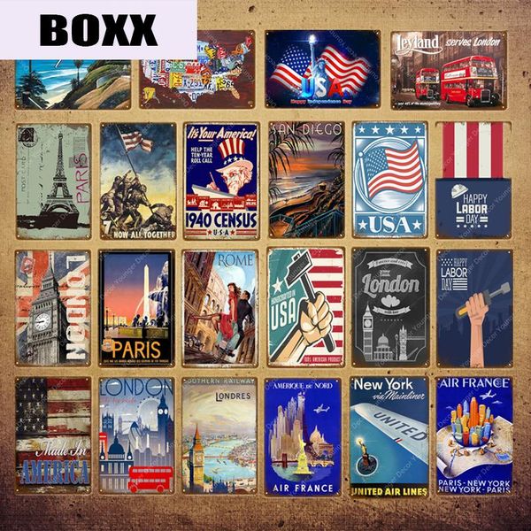 the usa country poster london paris rome metal signs for pub bar club cafe room home decoration travel wall stickers yi-045
the usa country poster london paris rome metal signs for pub bar club cafe room home decoration travel wall stickers yi-045