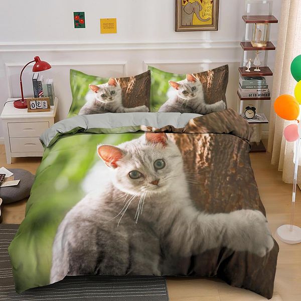 drop shipping cute funny cat duvet cover with pillowcase luxury king single bedding set for kids bedclothes
drop shipping cute funny cat duvet cover with pillowcase luxury king single bedding set for kids bedclothes
