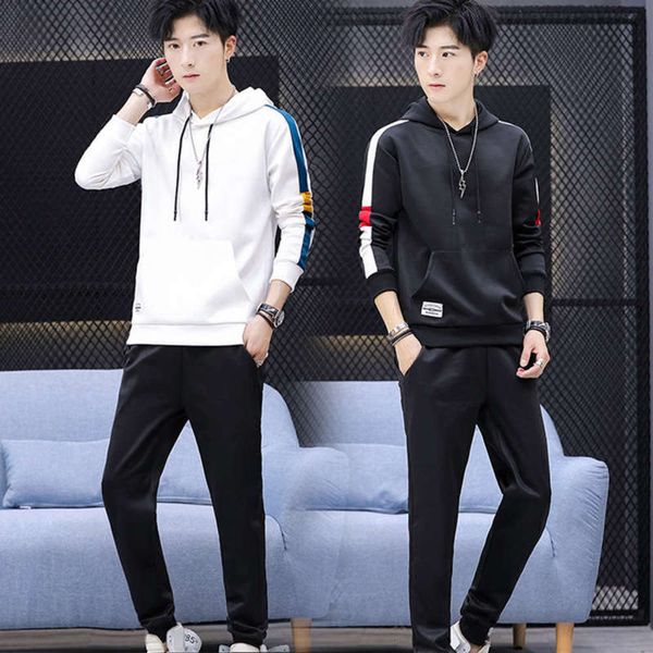 and sportswear health fabric hoodie spring autumn korean 2020 new men's casual pants, Gray
and sportswear health fabric hoodie spring autumn korean 2020 new men's casual pants, Gray