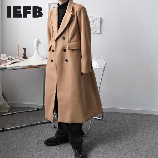 men's wool & blends iefb autumn and winter woolen coat mid length double breasted british stryle thick long for male 9y4657, Black
men's wool & blends iefb autumn and winter woolen coat mid length double breasted british stryle thick long for male 9y4657, Black