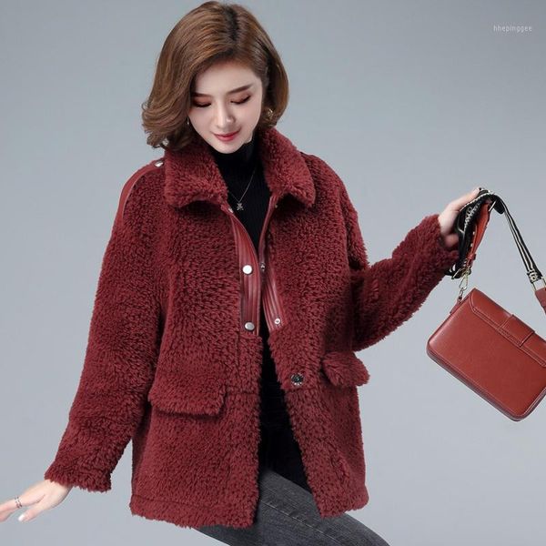 women's fur & faux women jacket mid-length single breasted turn-down collar big pocket elegent fashion winter coat wool 20211, Black
women's fur & faux women jacket mid-length single breasted turn-down collar big pocket elegent fashion winter coat wool 20211, Black