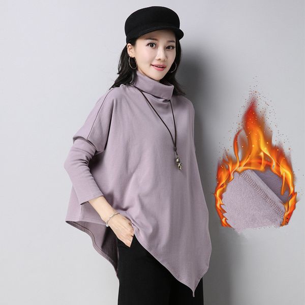 2021 new high-fashion turtleneck female t from women winter thickening asymmetrical batwing casual t-shirts wxf692 76t6, White
2021 new high-fashion turtleneck female t from women winter thickening asymmetrical batwing casual t-shirts wxf692 76t6, White