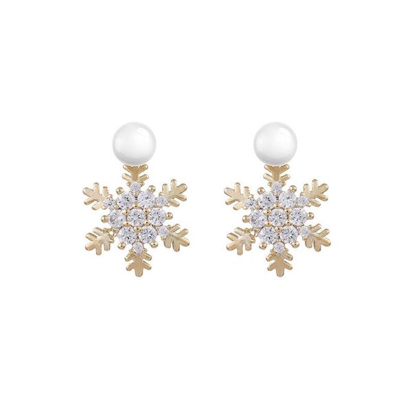 stud fashion snowflake simulated pearl earrings for women alloy wedding elegant jewelry couple christmas gift, Golden;silver
stud fashion snowflake simulated pearl earrings for women alloy wedding elegant jewelry couple christmas gift, Golden;silver