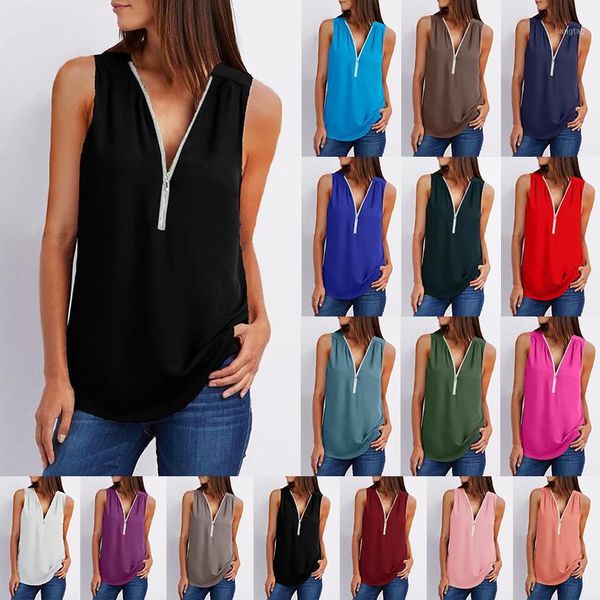sleeveless women blouses shirt chiffon fabric dress zipper v neck office ladies solid loose plus size shirts 2020 summer1, White
sleeveless women blouses shirt chiffon fabric dress zipper v neck office ladies solid loose plus size shirts 2020 summer1, White