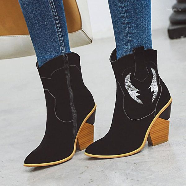 sagace shoes women's pointed toe square heeled shoes boots side zipper mid-tube knight party fashion new boots-women 2020sep101, Black
sagace shoes women's pointed toe square heeled shoes boots side zipper mid-tube knight party fashion new boots-women 2020sep101, Black