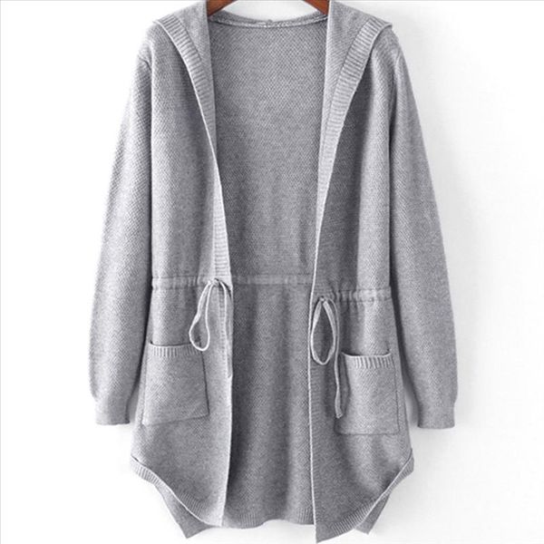 knitting cardigan women loose hooded coat sweater coat solid winter autumn fashion long sleeve croche knit sweater, Black;brown
knitting cardigan women loose hooded coat sweater coat solid winter autumn fashion long sleeve croche knit sweater, Black;brown
