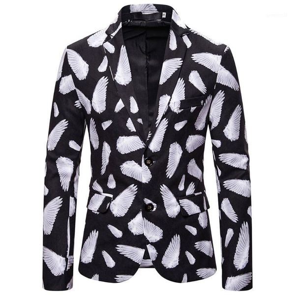 men's suits & blazers male blazer mens slim fit polyester casual turndownneck suit jacket feather print single breasted masculinol30927, White;black
men's suits & blazers male blazer mens slim fit polyester casual turndownneck suit jacket feather print single breasted masculinol30927, White;black
