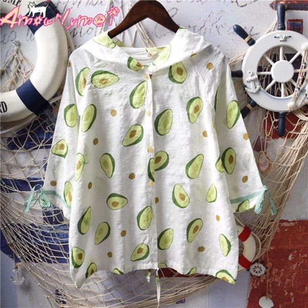summer women jacket mori girl cartoon avocado print loose hooded bow half sleeve cotton casual coat female sunscreen outerwear, Black;brown
summer women jacket mori girl cartoon avocado print loose hooded bow half sleeve cotton casual coat female sunscreen outerwear, Black;brown
