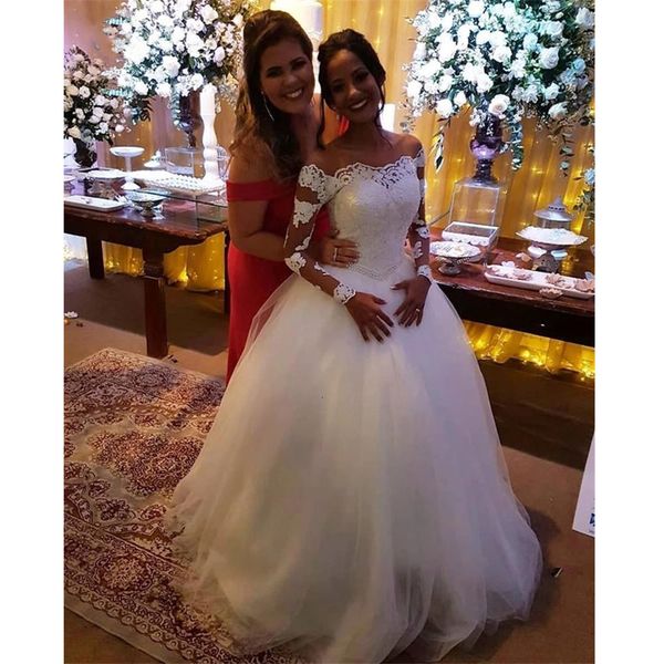 2021 new elegant off the shoulder gowns wedding gown simple mariee robe made on order hrv0, White
2021 new elegant off the shoulder gowns wedding gown simple mariee robe made on order hrv0, White
