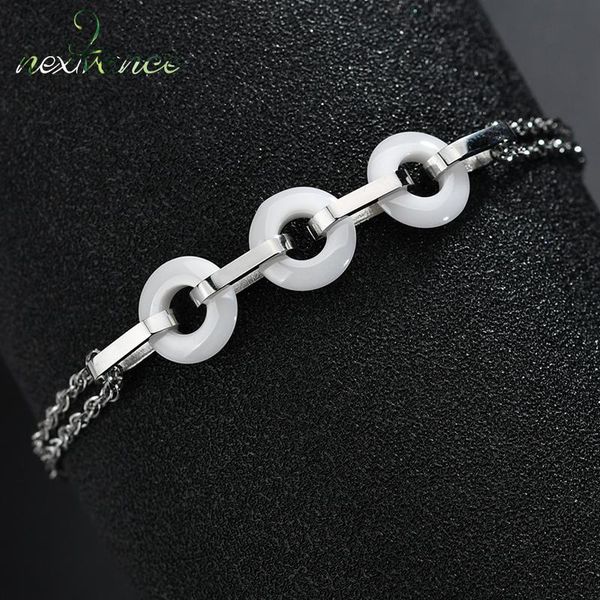 charm bracelets nextvance white ceramic circle stainless steel hollow round pendant bracelet for women men handmade jewelry, Golden;silver
charm bracelets nextvance white ceramic circle stainless steel hollow round pendant bracelet for women men handmade jewelry, Golden;silver