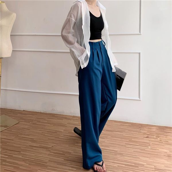2021 hed spring summer new fashion casual high waist wide pants women office lady pants elegant suit trousers wide leg1, Black;white
2021 hed spring summer new fashion casual high waist wide pants women office lady pants elegant suit trousers wide leg1, Black;white