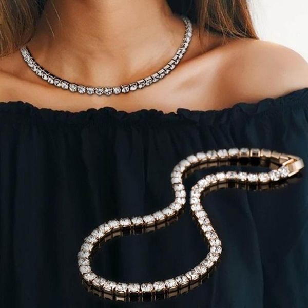 women jewelry dazzling cz choker necklaces luxury tennis chain necklace drop shipping, Silver
women jewelry dazzling cz choker necklaces luxury tennis chain necklace drop shipping, Silver