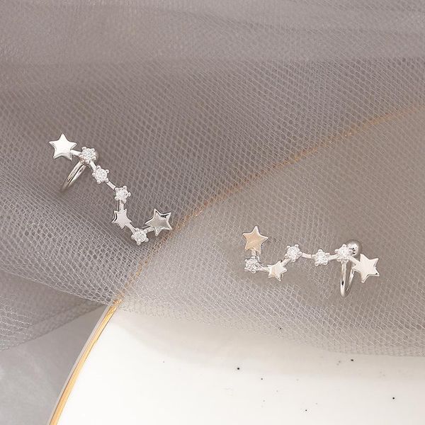 big dipper ear stud women's south korea elegant one-piece ear clip simple cool cool earrings autumn and winter rings, Silver
big dipper ear stud women's south korea elegant one-piece ear clip simple cool cool earrings autumn and winter rings, Silver