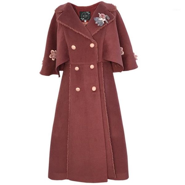 autumn winter vintage embroidered woolen cloak coat women double breasted sweet princcess overcoat1, Black
autumn winter vintage embroidered woolen cloak coat women double breasted sweet princcess overcoat1, Black