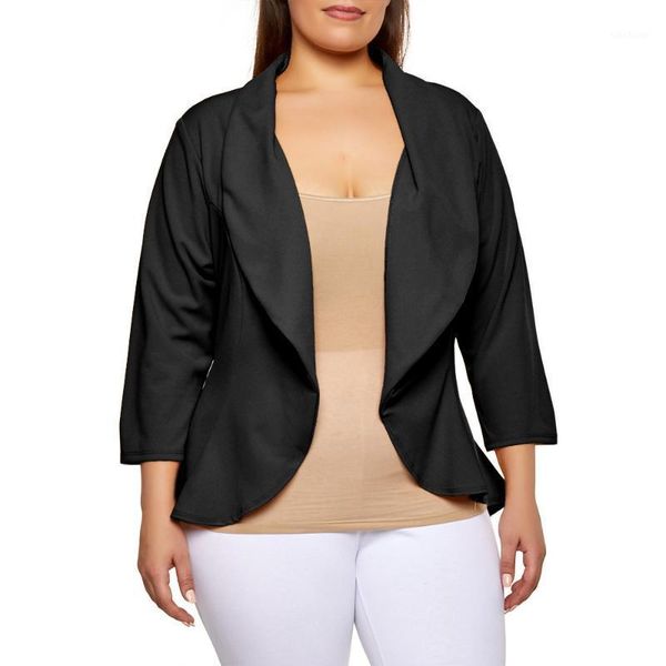 women's suits & blazers 6xl plus size autumn slim women formal office work blazer open front notched ladies solid black coat female fas, White;black
women's suits & blazers 6xl plus size autumn slim women formal office work blazer open front notched ladies solid black coat female fas, White;black