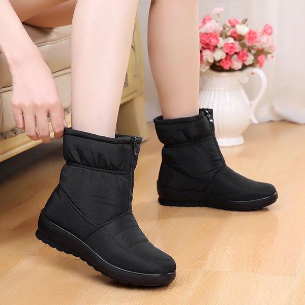 boots winter women shoes plush warm ankle female non-slip snow flats booties women's, Black
boots winter women shoes plush warm ankle female non-slip snow flats booties women's, Black