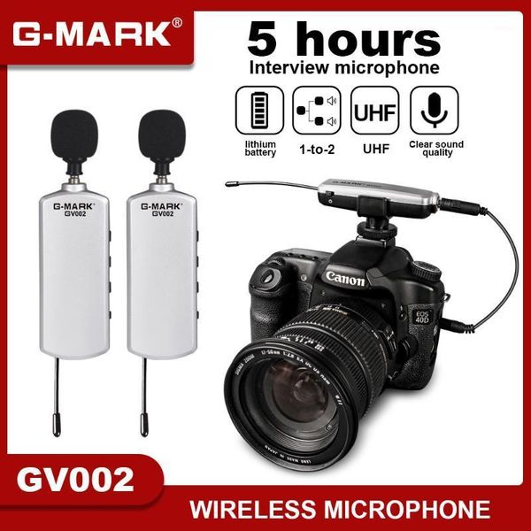 lavalier microphone g-mark gv002 wireless lapel mic uhf for phone dslr camera interview live show recording lithium battery 50m1
lavalier microphone g-mark gv002 wireless lapel mic uhf for phone dslr camera interview live show recording lithium battery 50m1
