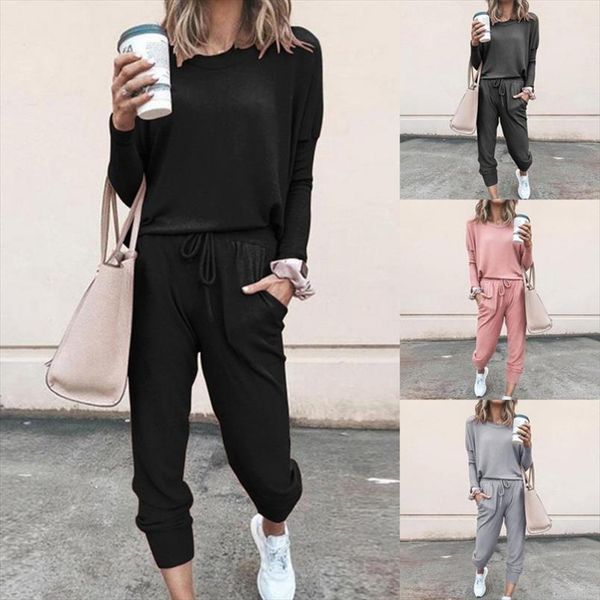 new european and american womens loose solid color long sleeved casual suit women two piece sets tracksuit sweatsuit, Gray
new european and american womens loose solid color long sleeved casual suit women two piece sets tracksuit sweatsuit, Gray