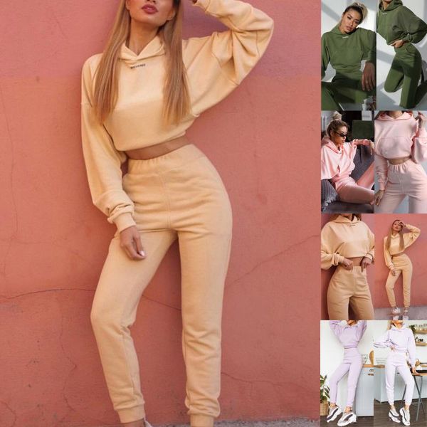 fashion women's sportswear casual solid color long sleeved short hoodie trousers sports suit winter grils ladies tracksuit new, Gray
fashion women's sportswear casual solid color long sleeved short hoodie trousers sports suit winter grils ladies tracksuit new, Gray