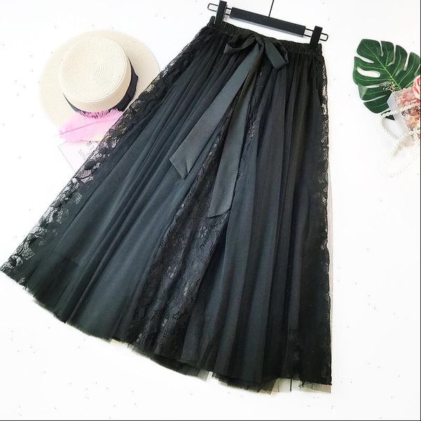 fashion tutu tulle skirt women long maxi skirt korean cute bow high waist pleated skirt female school sun spodnica, Black
fashion tutu tulle skirt women long maxi skirt korean cute bow high waist pleated skirt female school sun spodnica, Black