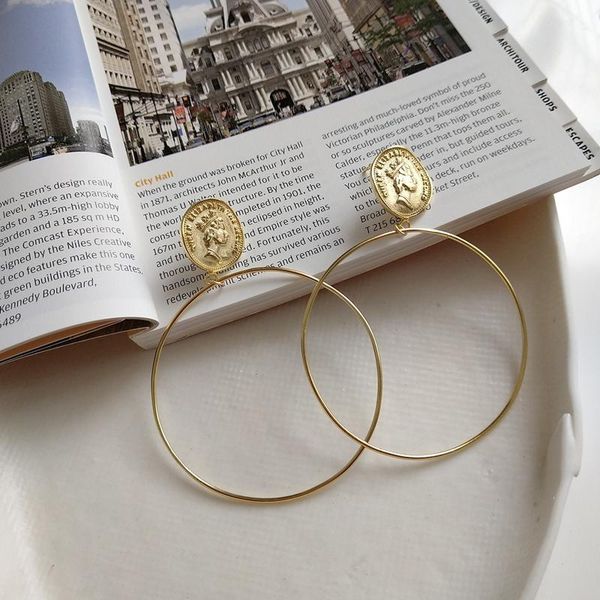 hoop & huggie louleur 925 sterling silver empress coin big earrings gold simple fashion elegant female friendship jewelry gift, Golden;silver
hoop & huggie louleur 925 sterling silver empress coin big earrings gold simple fashion elegant female friendship jewelry gift, Golden;silver