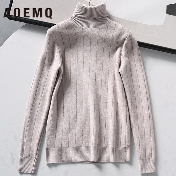 aoemq women's solid color elegant simple vertical stripe vintage base turtleneck knit pullover velvet thick warm sweater, White;black
aoemq women's solid color elegant simple vertical stripe vintage base turtleneck knit pullover velvet thick warm sweater, White;black