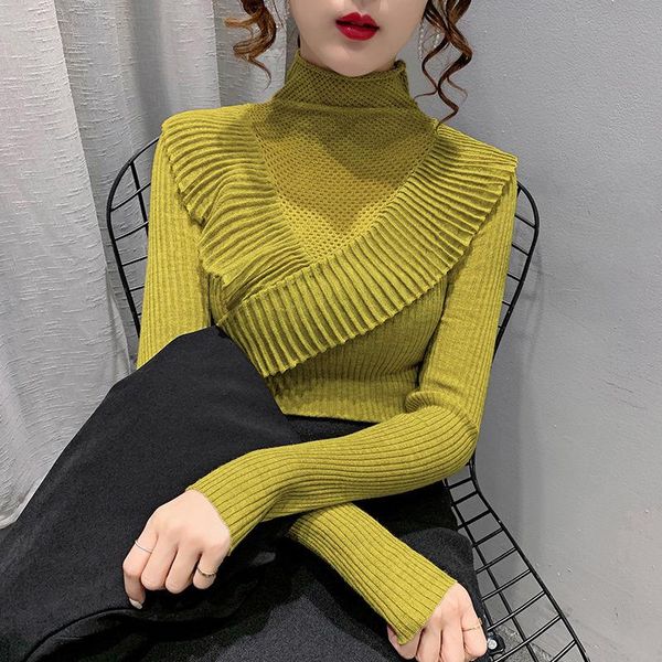 women's sweaters ruffles lace patchwork pullovers slim female long sleeve jumpers o neck lantern sweater women vintage fashion knitwear, White;black
women's sweaters ruffles lace patchwork pullovers slim female long sleeve jumpers o neck lantern sweater women vintage fashion knitwear, White;black