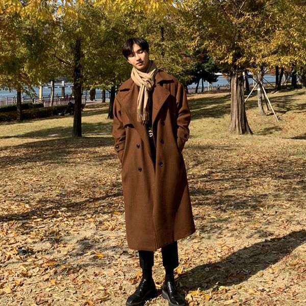 2021 men's wool spring new man's winter long double coat breasted beautiful gentle youth leisure grmx, Black
2021 men's wool spring new man's winter long double coat breasted beautiful gentle youth leisure grmx, Black