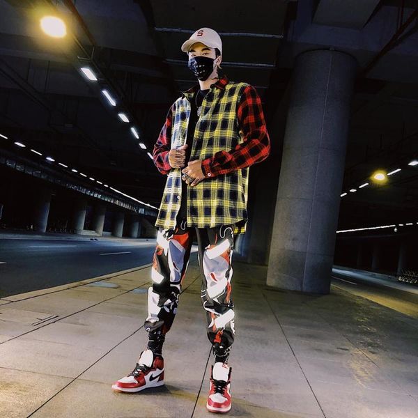 men's casual shirts men leisure fashion long sleeve spring autumn yellow and red plaid patchwork cotton polyester male hip hop, White;black
men's casual shirts men leisure fashion long sleeve spring autumn yellow and red plaid patchwork cotton polyester male hip hop, White;black