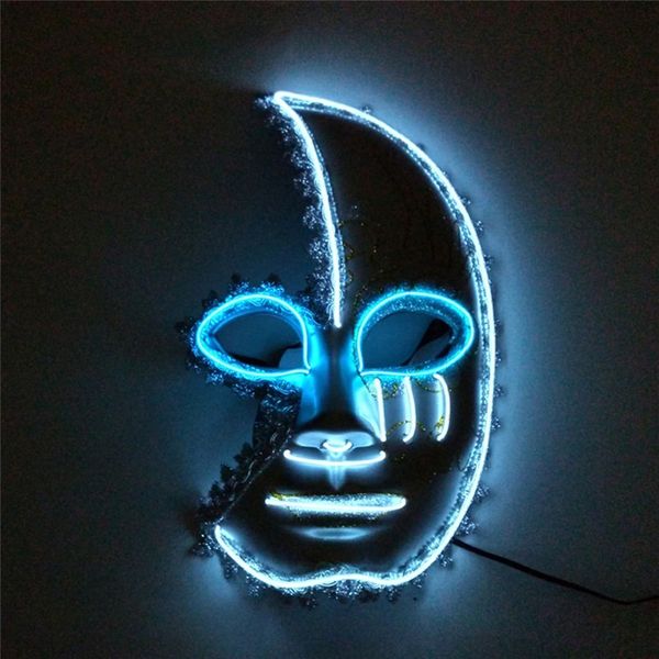 factory price el light up mask half face crescent funny dance for festival cosplay halloween costume decoration
factory price el light up mask half face crescent funny dance for festival cosplay halloween costume decoration