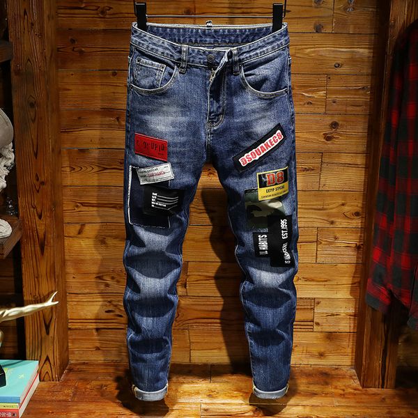2021 skinny denim pants for men rubber bands, distinctive thin pants, men's clothes, hip hop, spring blue. rdts
2021 skinny denim pants for men rubber bands, distinctive thin pants, men's clothes, hip hop, spring blue. rdts