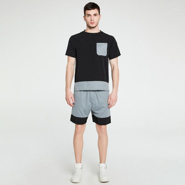 european code 2020 summer new men's short-sleeved suit t-shirt shorts casual fashion & sports two-piece set1, Gray
european code 2020 summer new men's short-sleeved suit t-shirt shorts casual fashion & sports two-piece set1, Gray