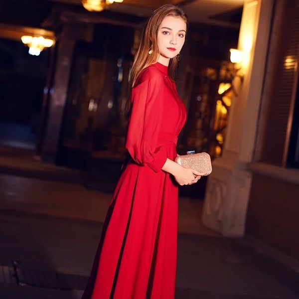 2021 new robe soiree elegant sleeves long sleeved evening dressed a-line length pavement women clothed party qi22, Black;red
2021 new robe soiree elegant sleeves long sleeved evening dressed a-line length pavement women clothed party qi22, Black;red