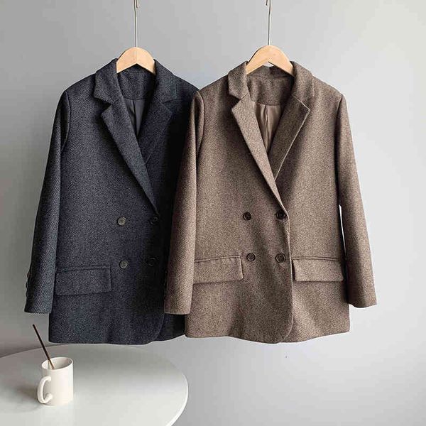 women's suits & blazers autumn winter oversized retro pinstripe woolen blazer female double breasted long sleeve loose women thick, White;black
women's suits & blazers autumn winter oversized retro pinstripe woolen blazer female double breasted long sleeve loose women thick, White;black